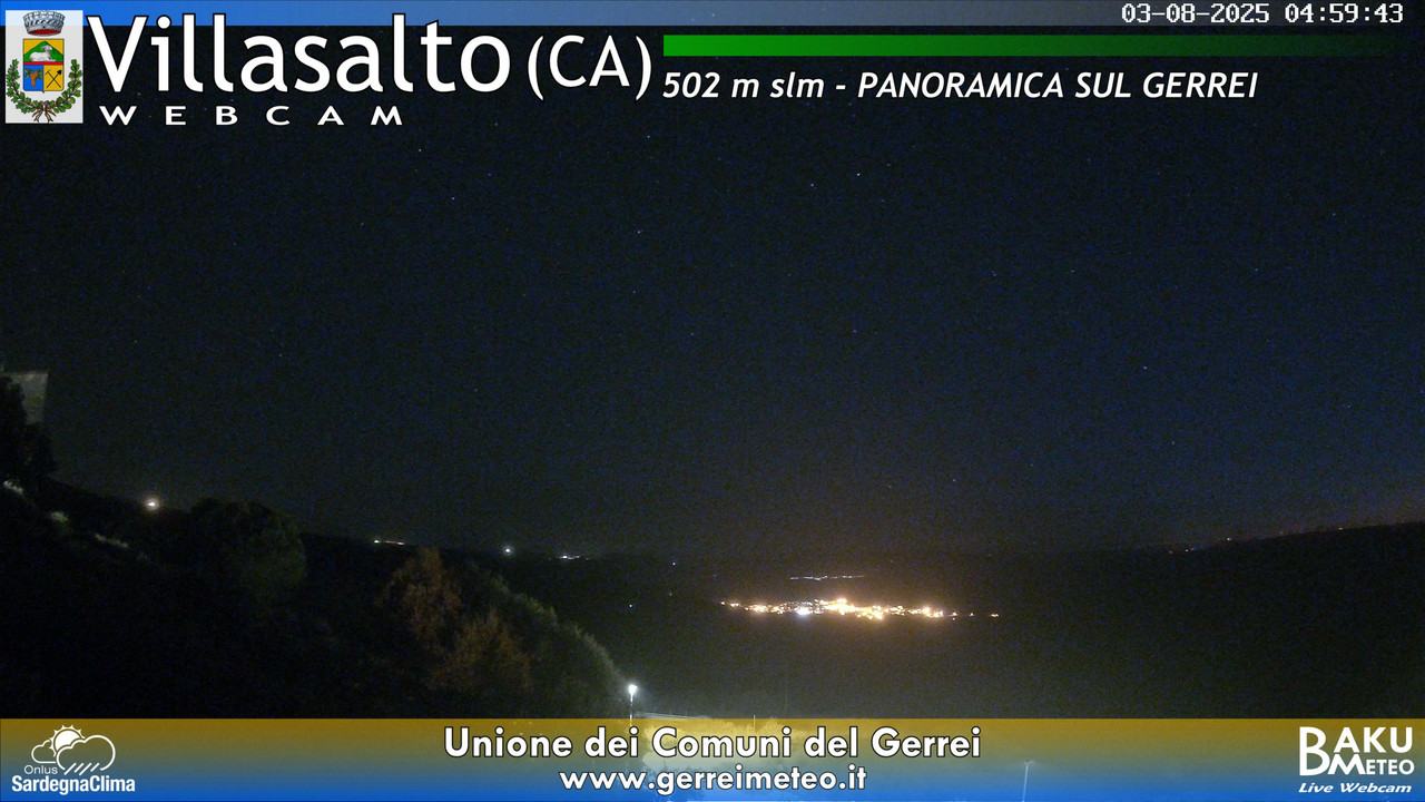 time-lapse frame, Villasalto webcam