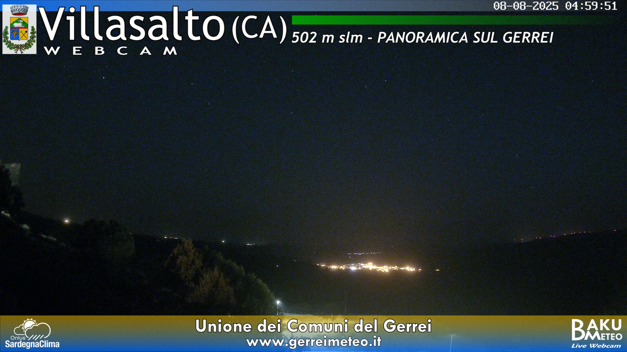 time-lapse frame, Villasalto webcam