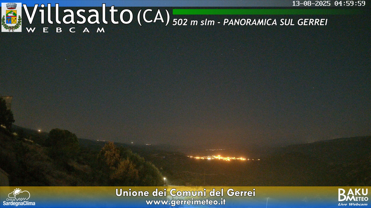 time-lapse frame, Villasalto webcam