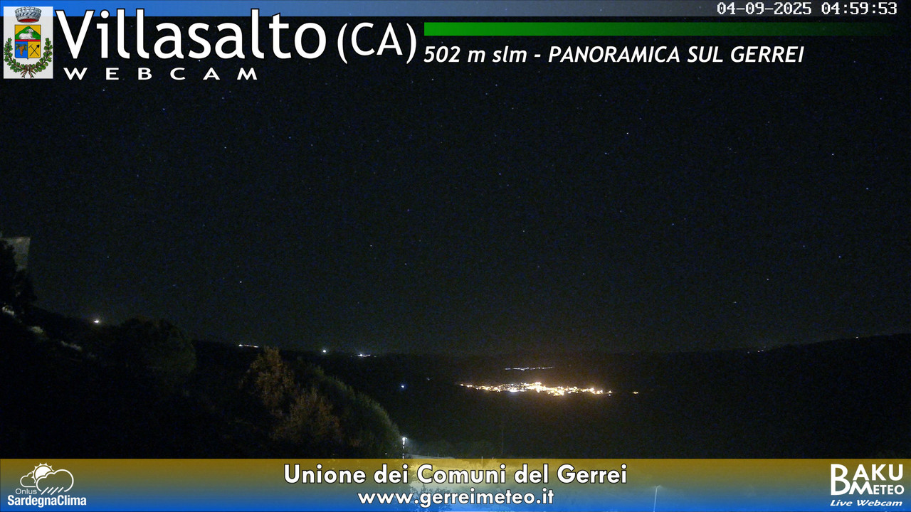 time-lapse frame, Villasalto webcam