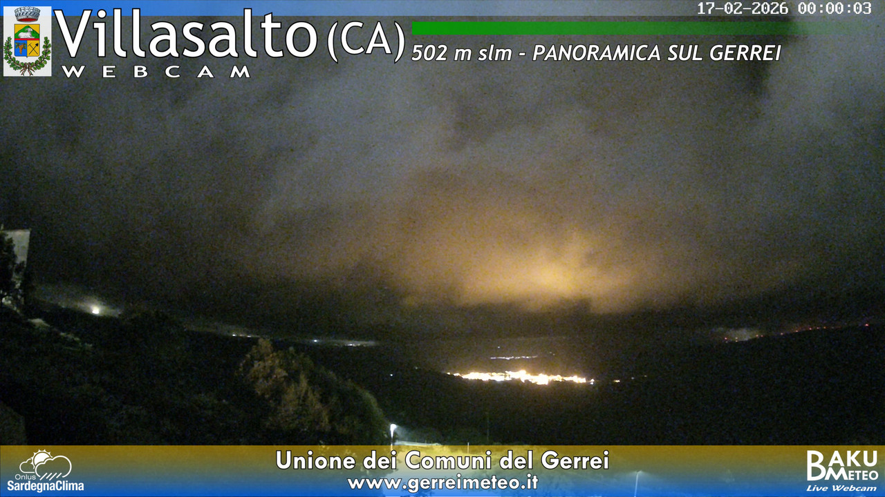 time-lapse frame, Villasalto webcam