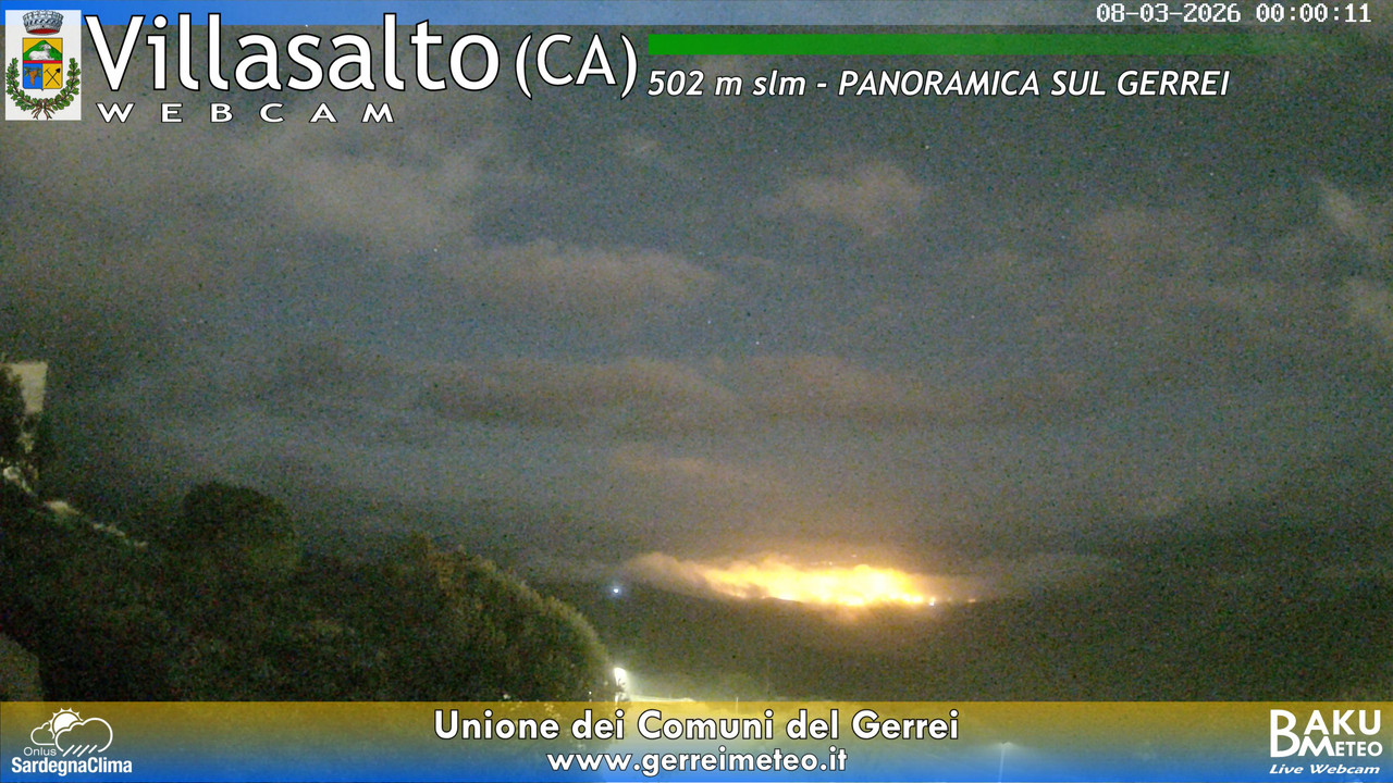 time-lapse frame, Villasalto webcam