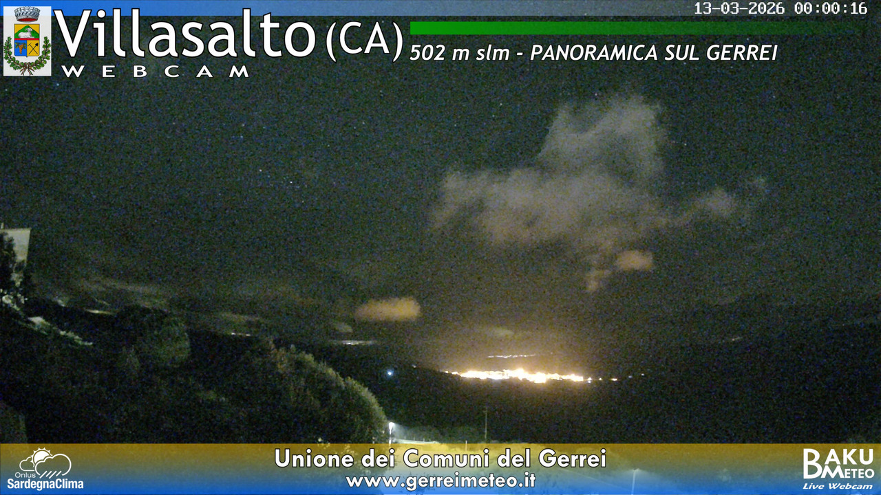 time-lapse frame, Villasalto webcam