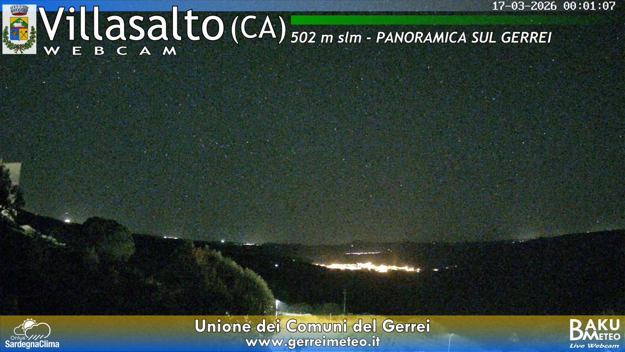 time-lapse frame, Villasalto webcam