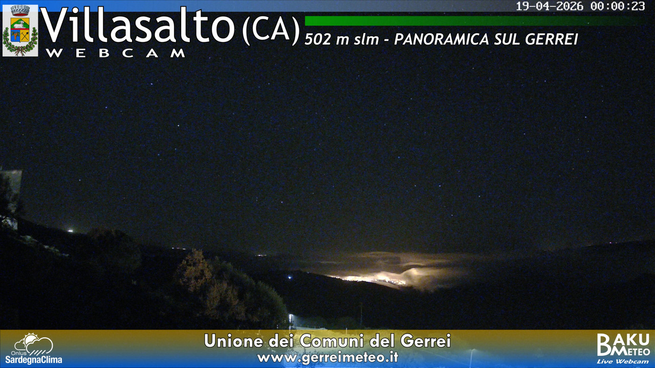 time-lapse frame, Villasalto webcam