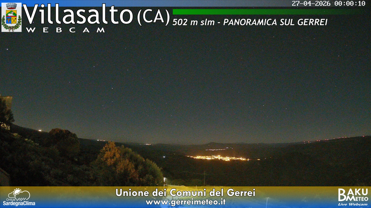 time-lapse frame, Villasalto webcam