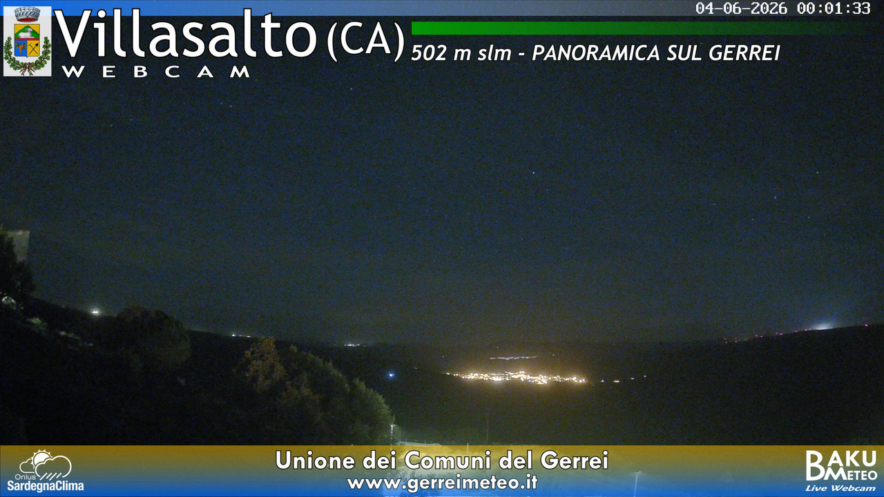 time-lapse frame, Villasalto webcam