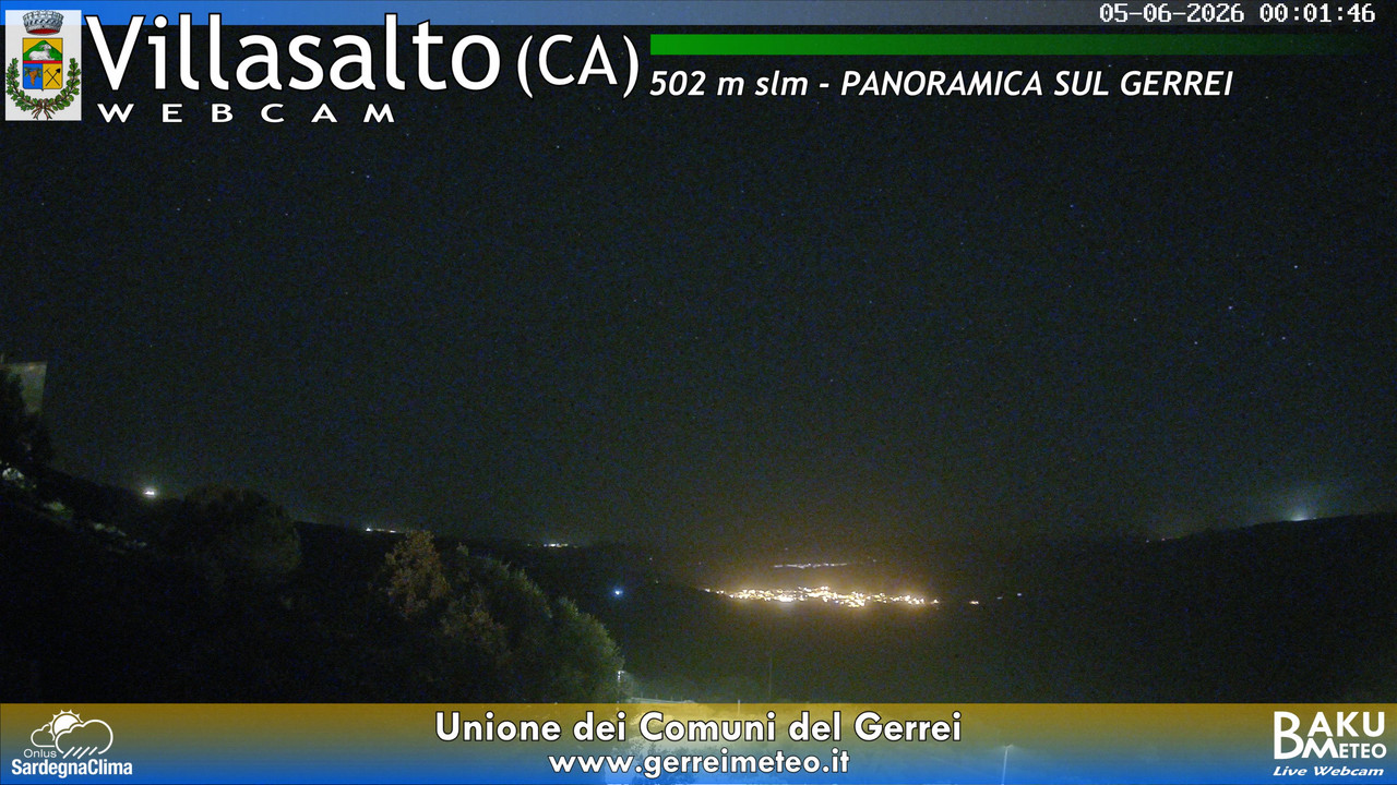 time-lapse frame, Villasalto webcam
