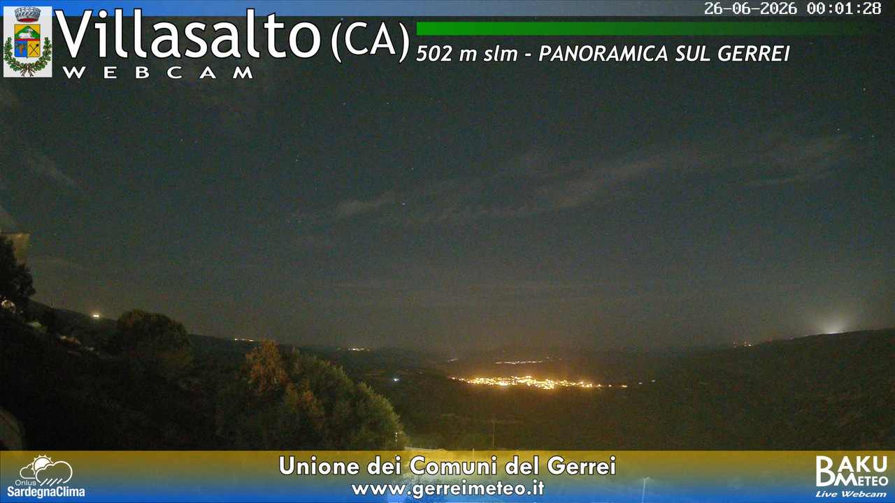 time-lapse frame, Villasalto webcam