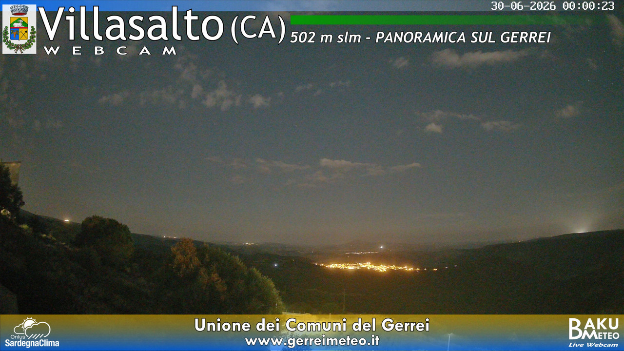 time-lapse frame, Villasalto webcam