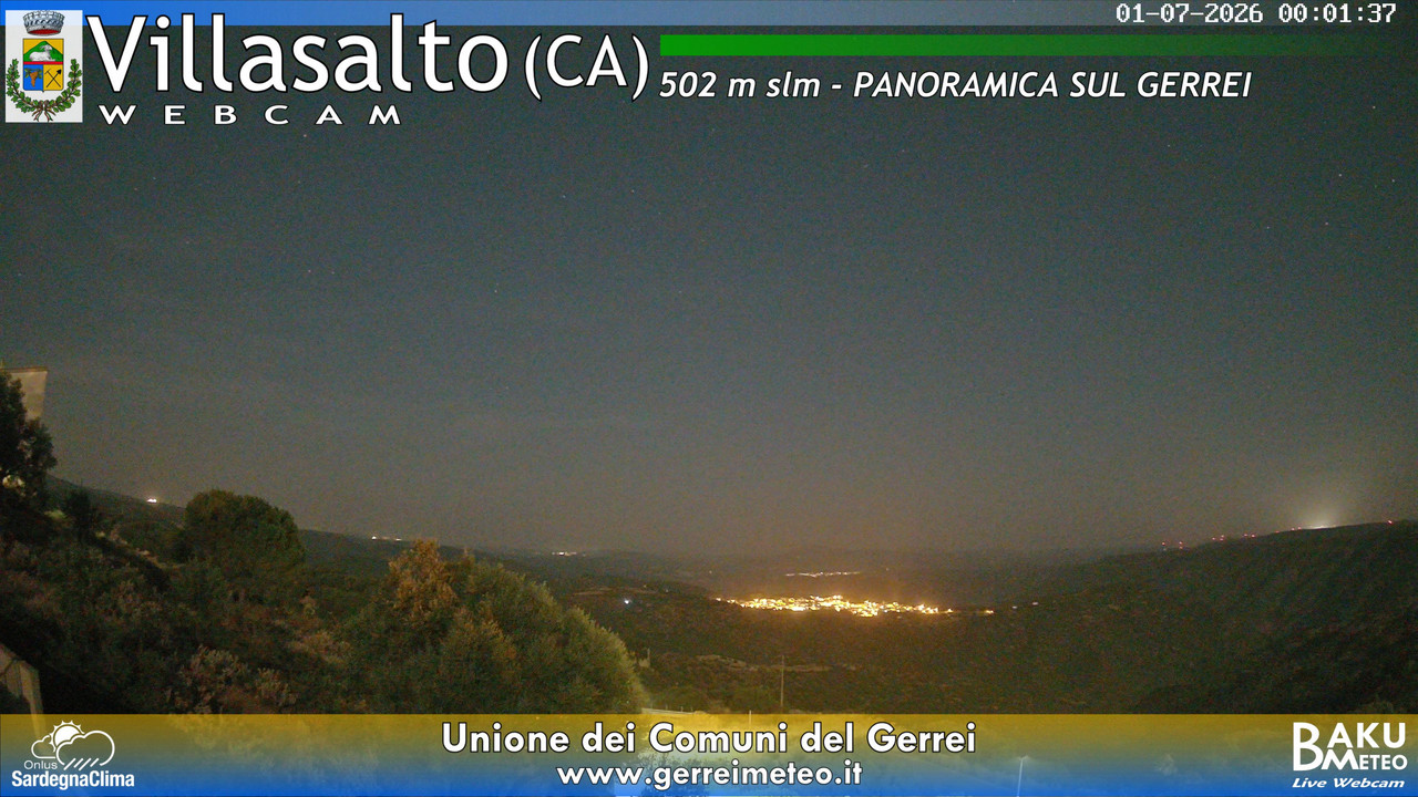 time-lapse frame, Villasalto webcam