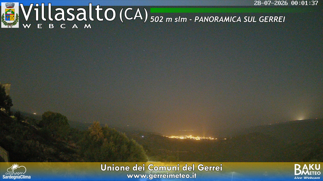 time-lapse frame, Villasalto webcam