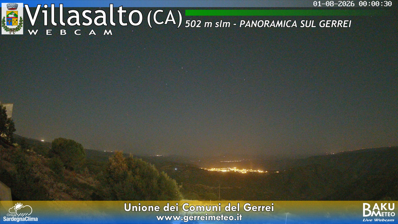 time-lapse frame, Villasalto webcam