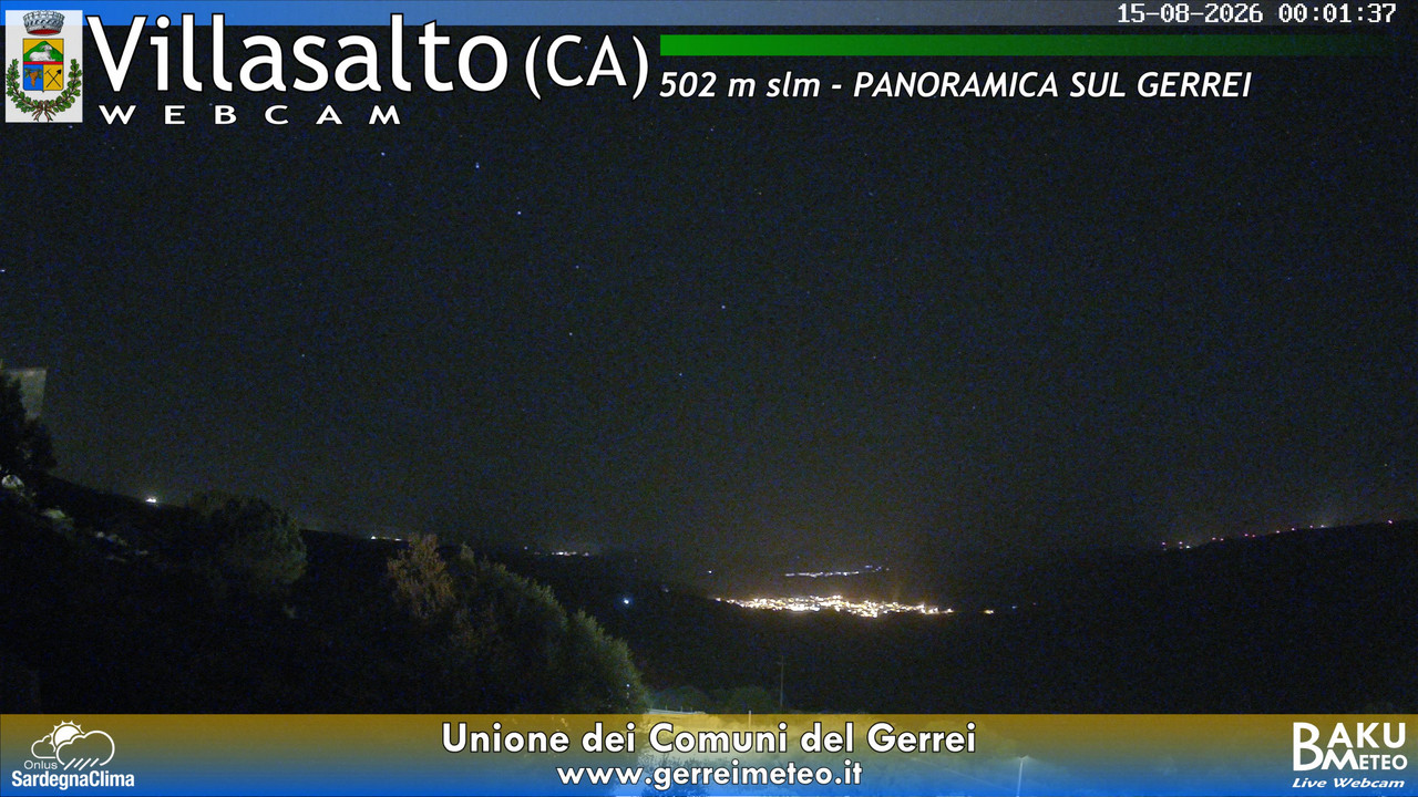 time-lapse frame, Villasalto webcam