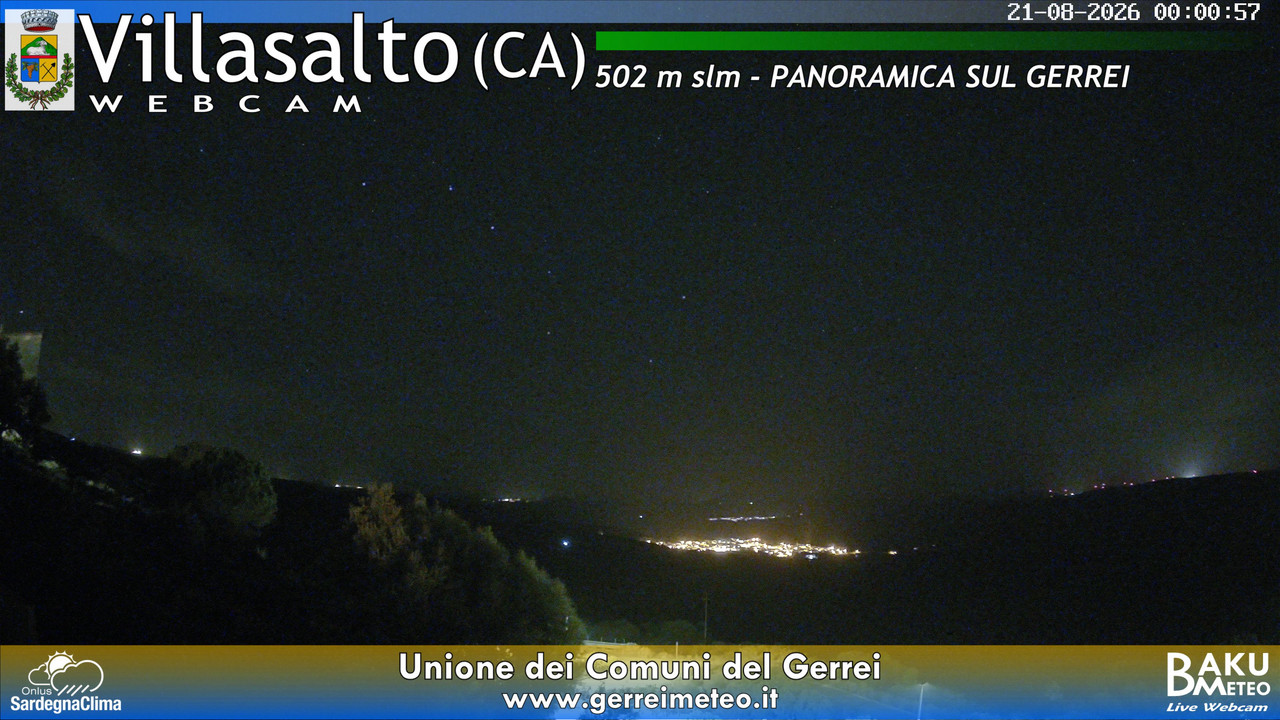 time-lapse frame, Villasalto webcam