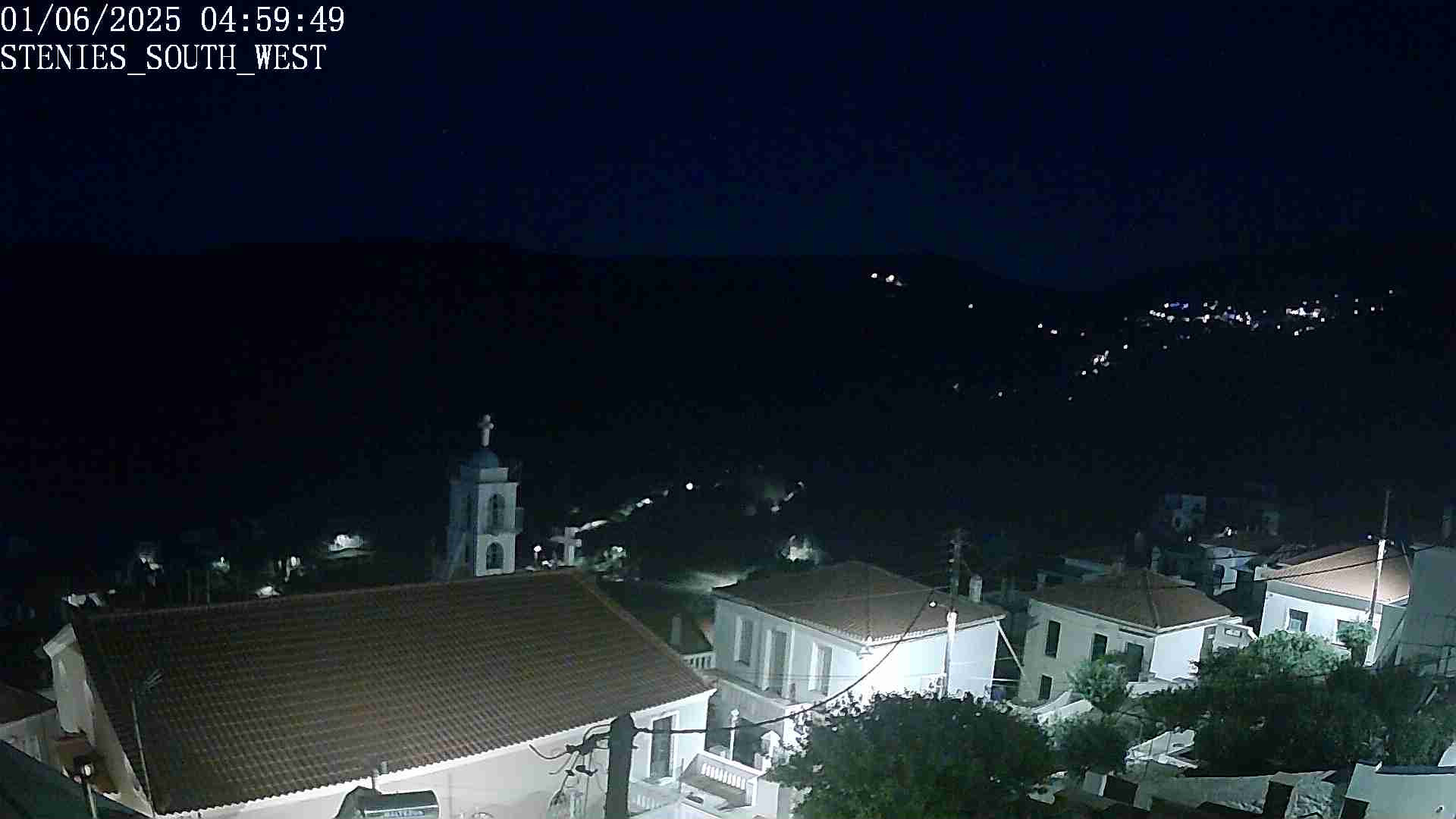 time-lapse frame, Stenies. Andros Island  SW View webcam