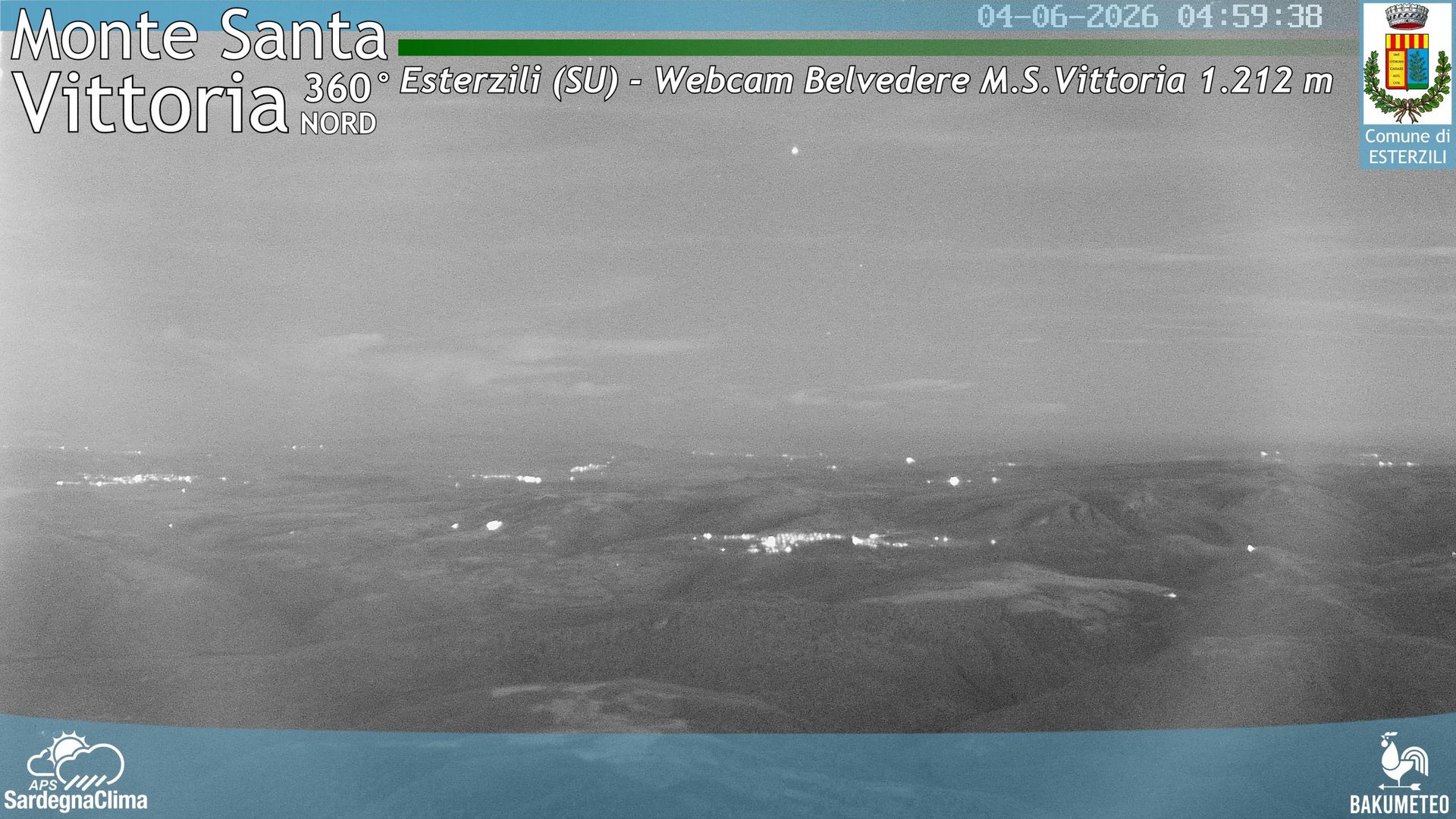 time-lapse frame, Monte Santa Vittoria Nord webcam