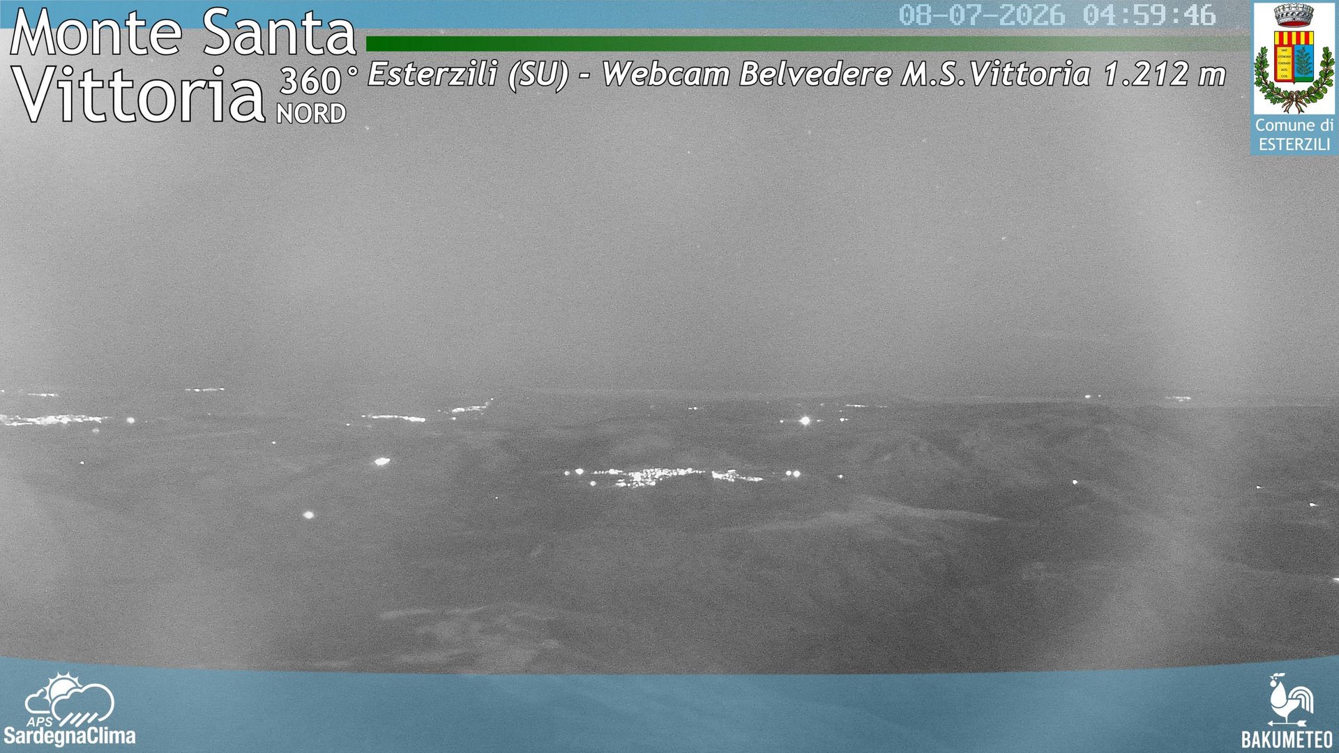 time-lapse frame, Monte Santa Vittoria Nord webcam