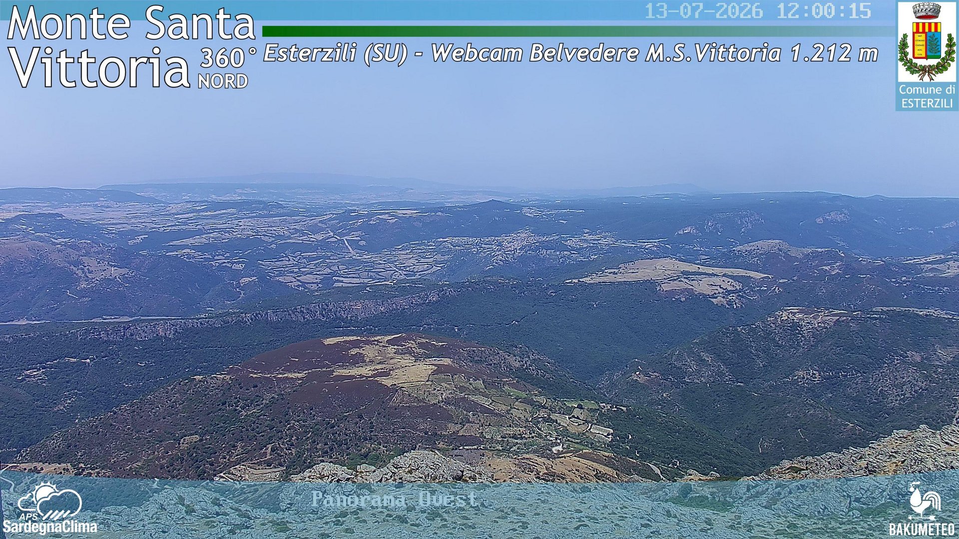 view from Monte Santa Vittoria Nord on 2026-07-13