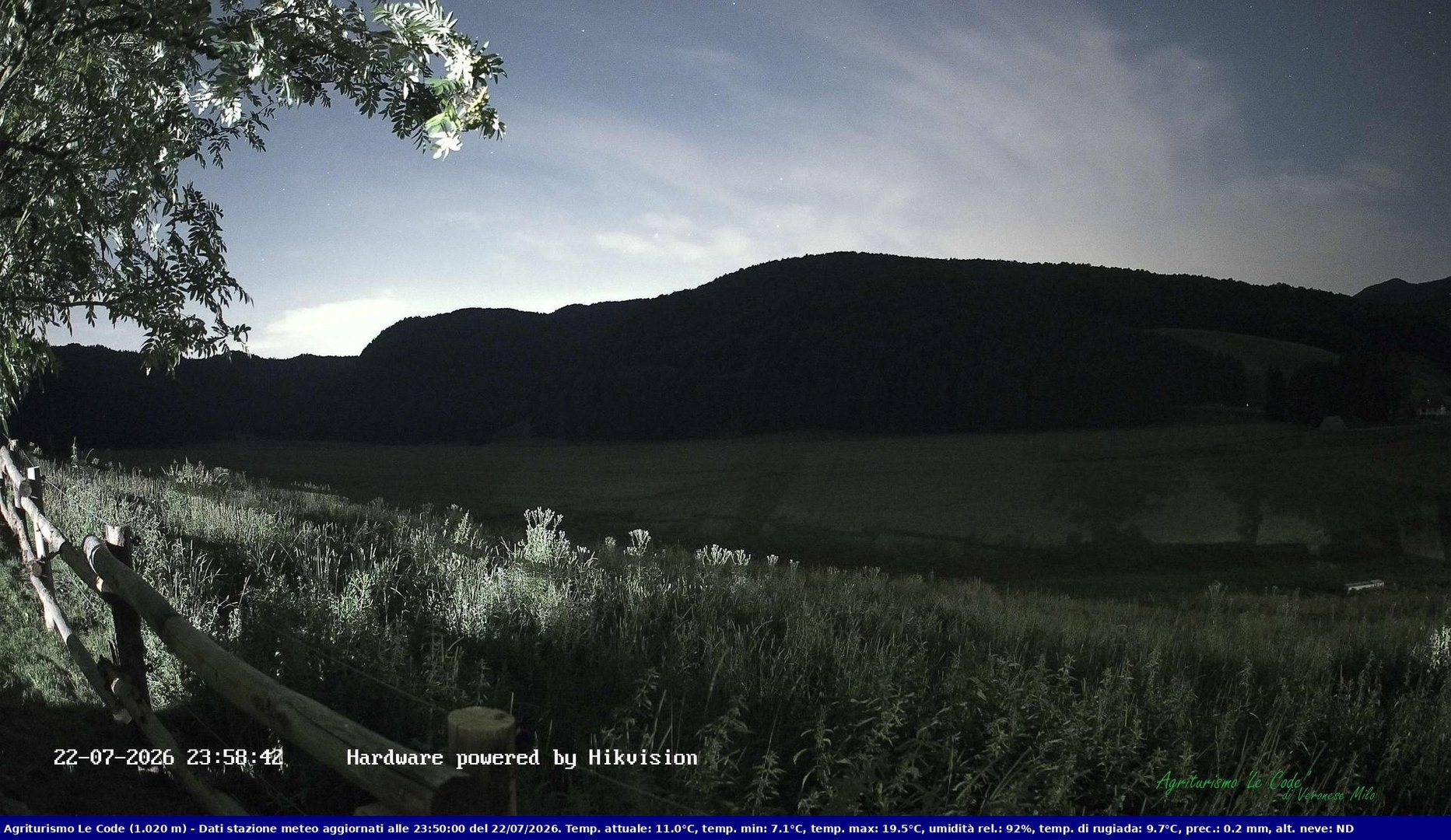 time-lapse frame, Webcam Cansiglio - verso la piana dei "Bech" webcam