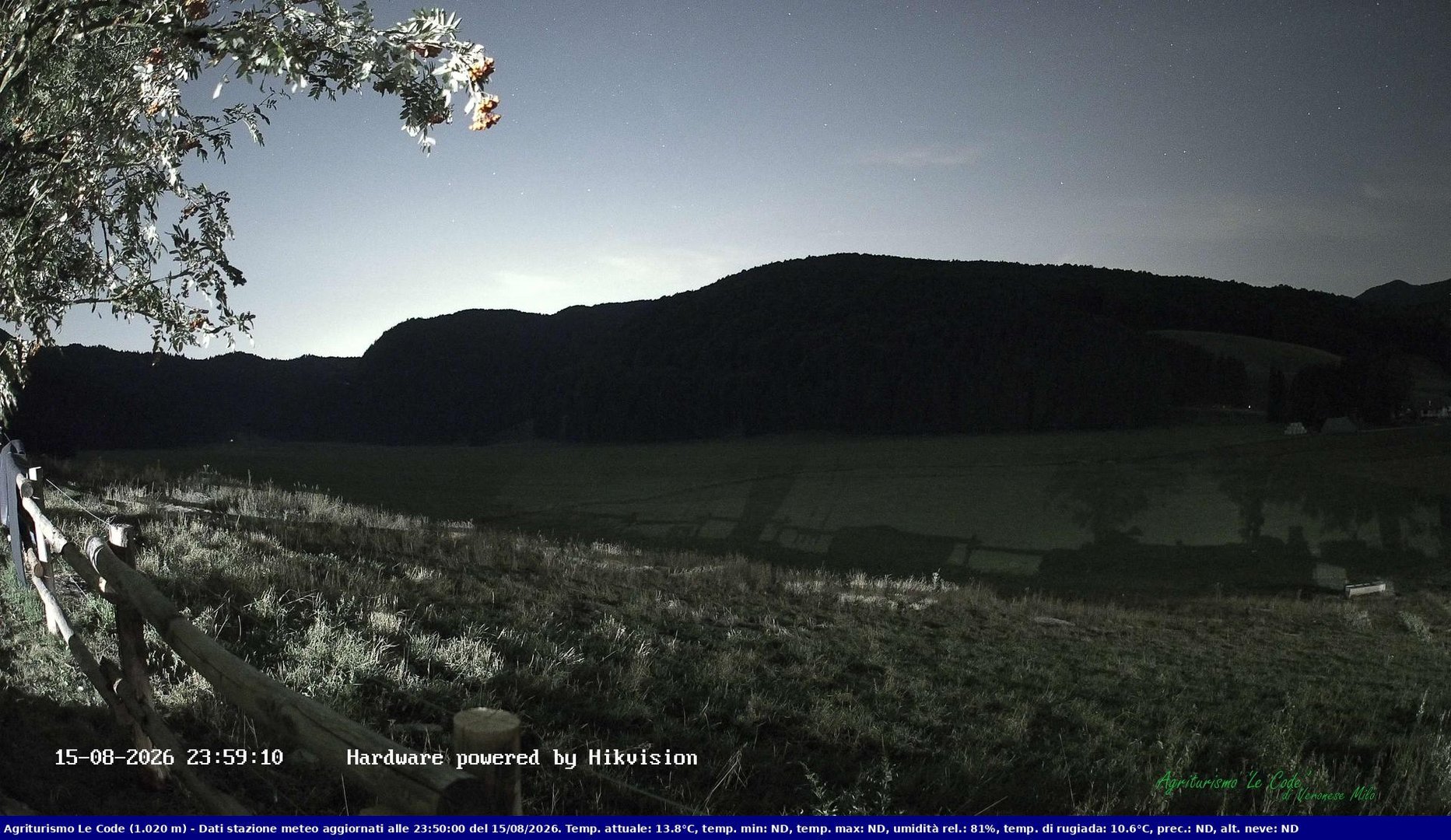 time-lapse frame, Webcam Cansiglio - verso la piana dei "Bech" webcam