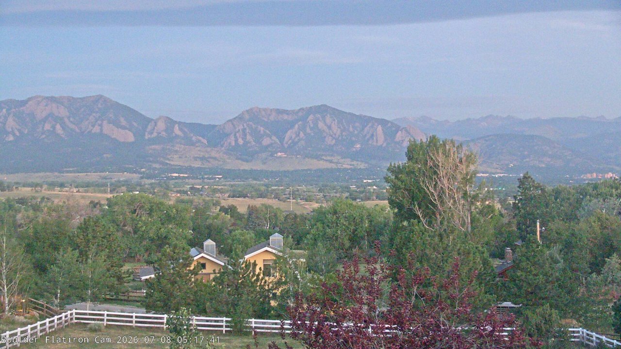 time-lapse frame, Louisville Flatirons time-lapse webcam