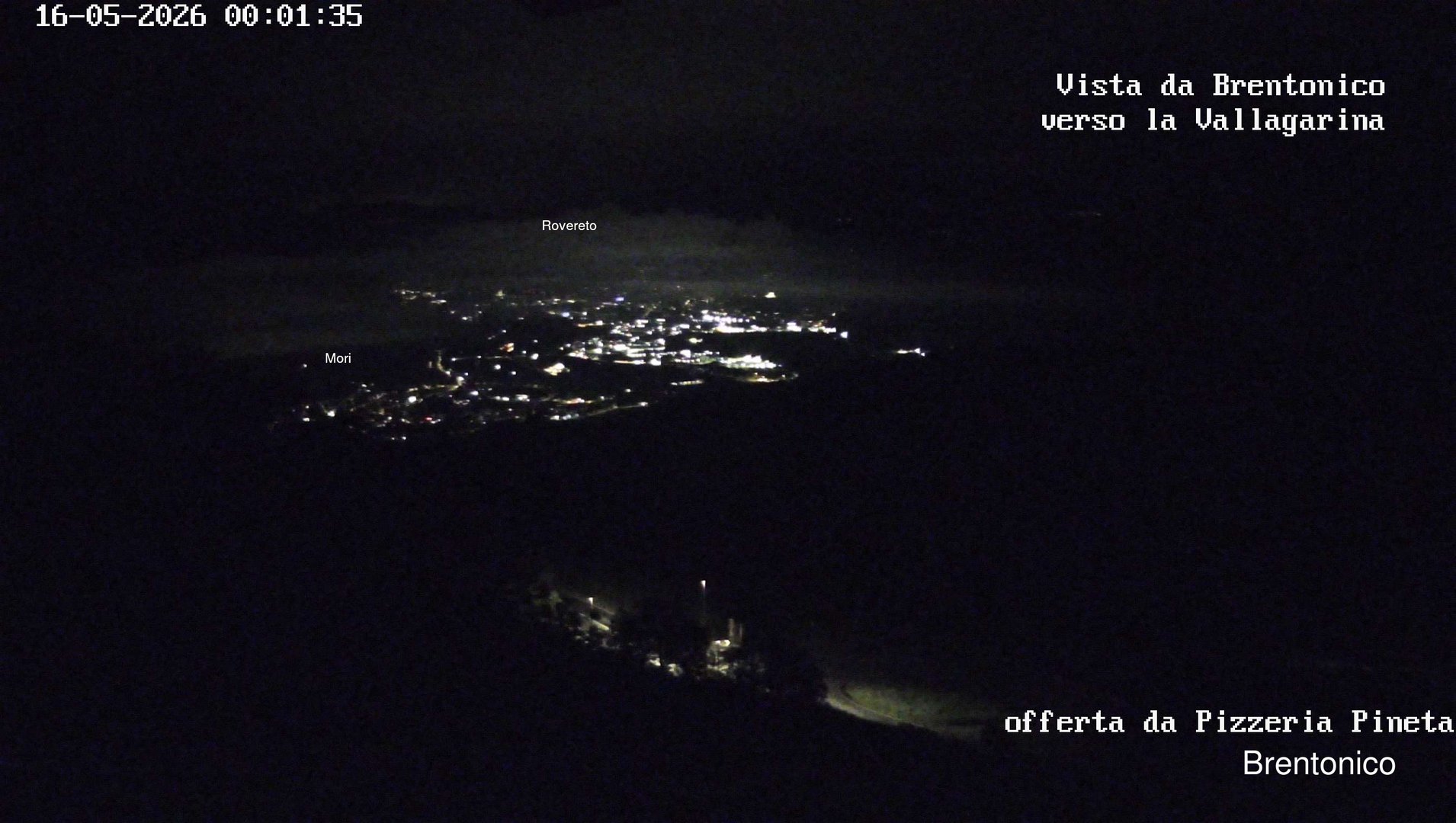 time-lapse frame, Vista Vallagarina da Brentonico webcam