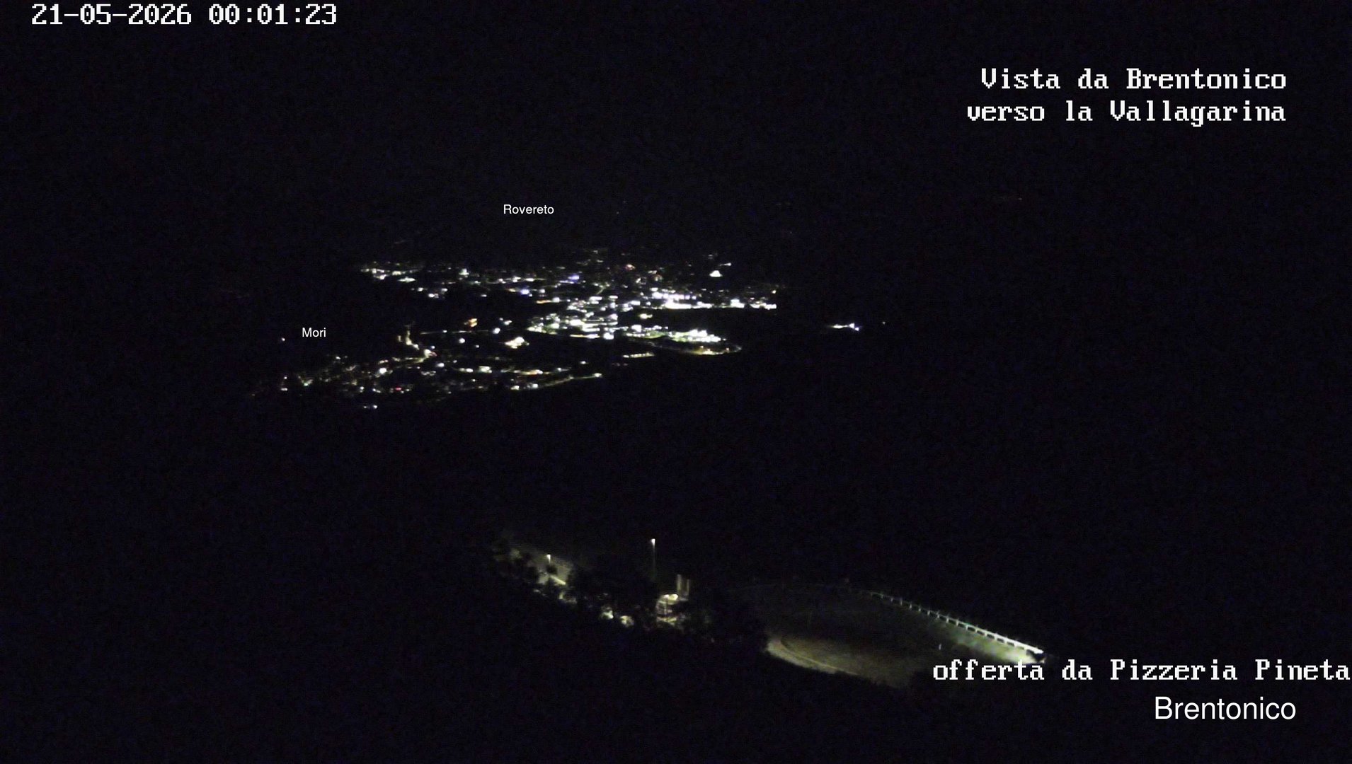 time-lapse frame, Vista Vallagarina da Brentonico webcam