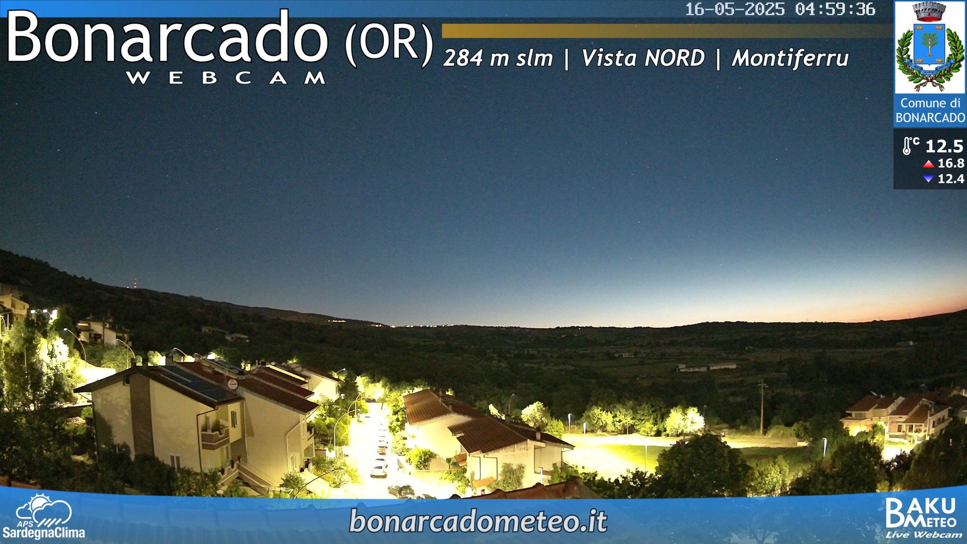 time-lapse frame, Bonarcado NORD webcam