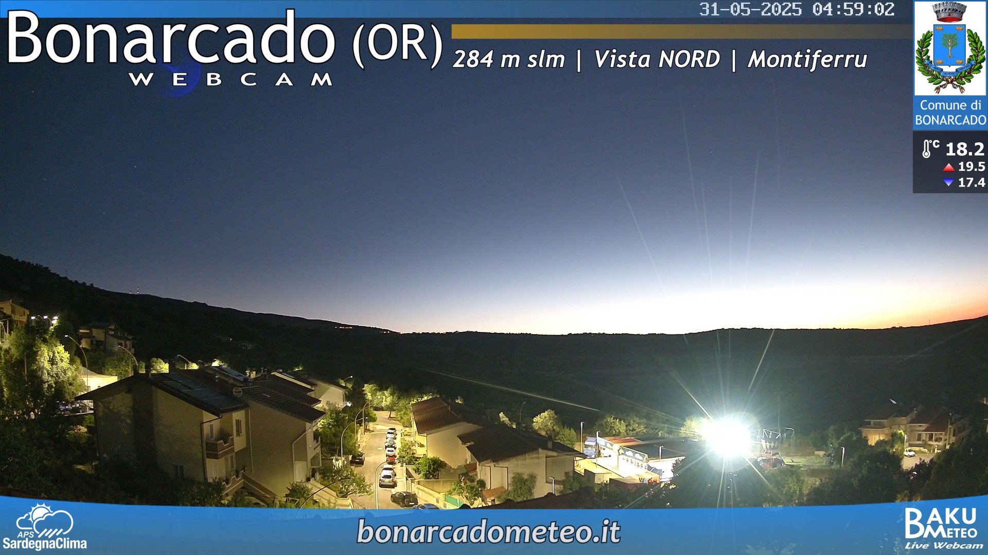 time-lapse frame, Bonarcado NORD webcam