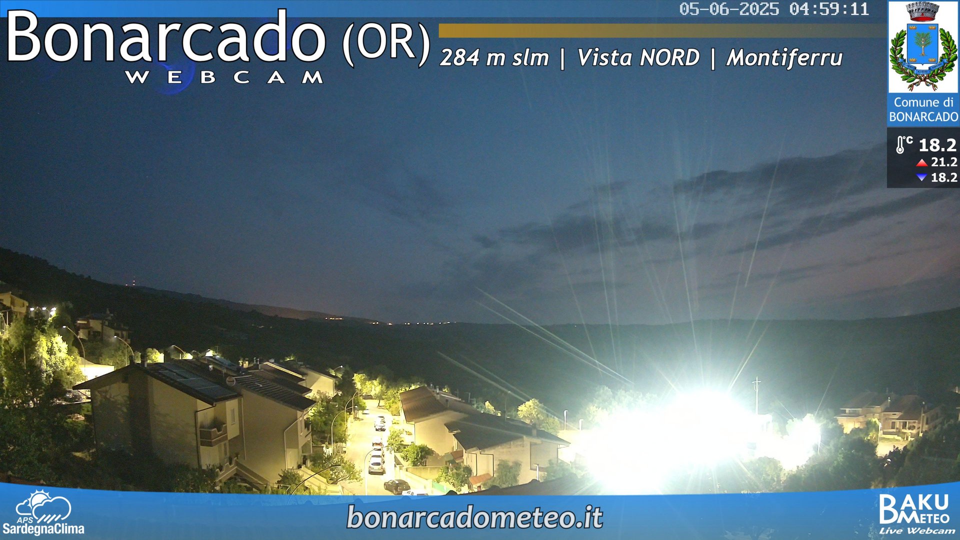 time-lapse frame, Bonarcado NORD webcam