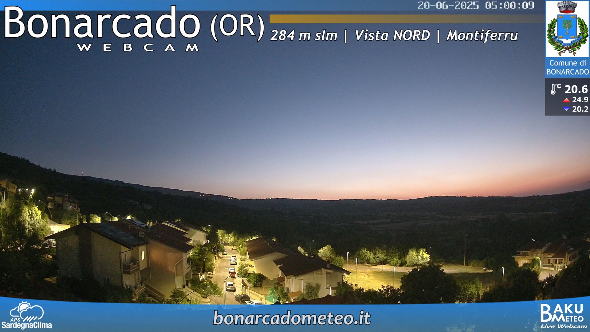 time-lapse frame, Bonarcado NORD webcam