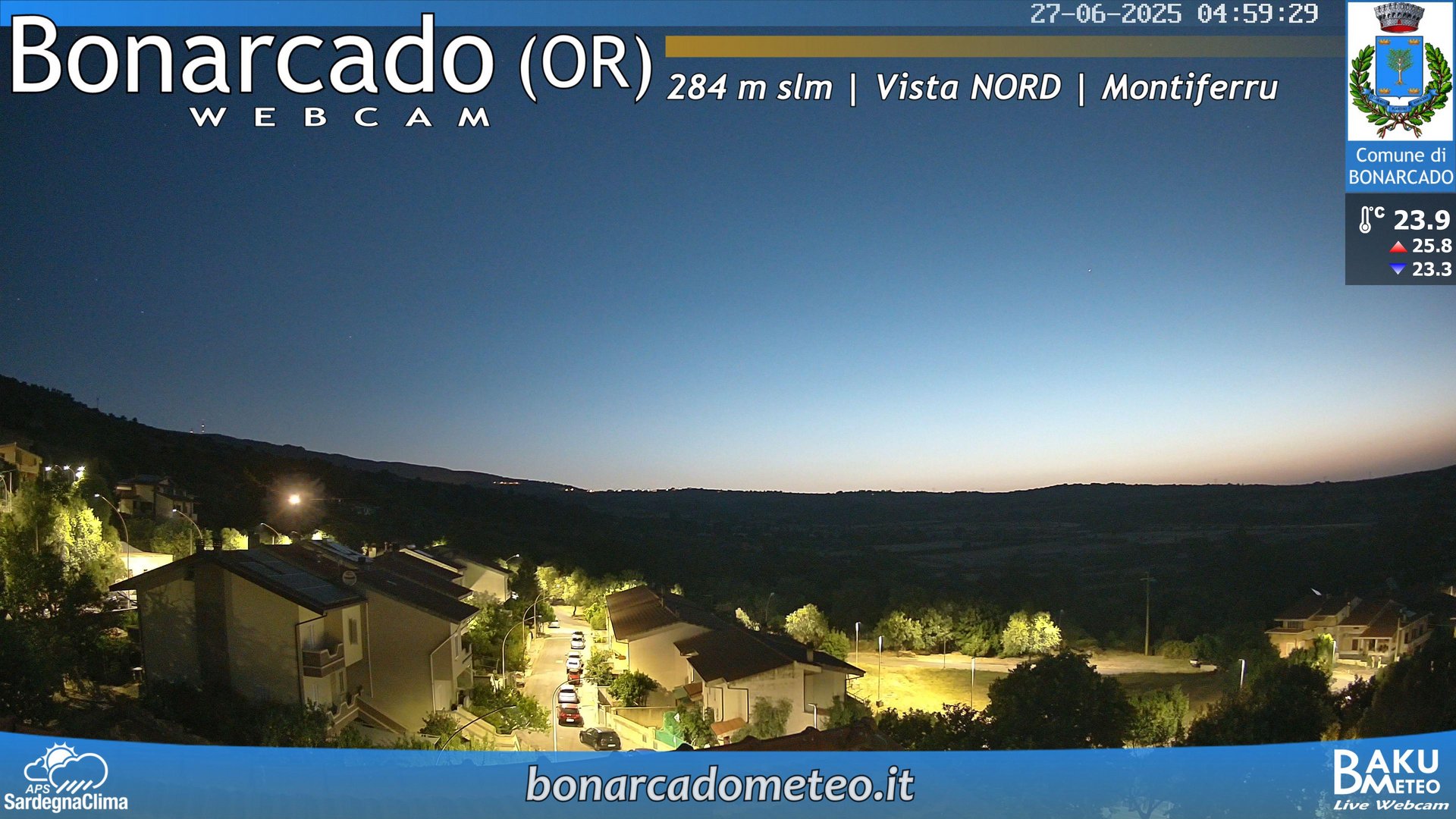 time-lapse frame, Bonarcado NORD webcam