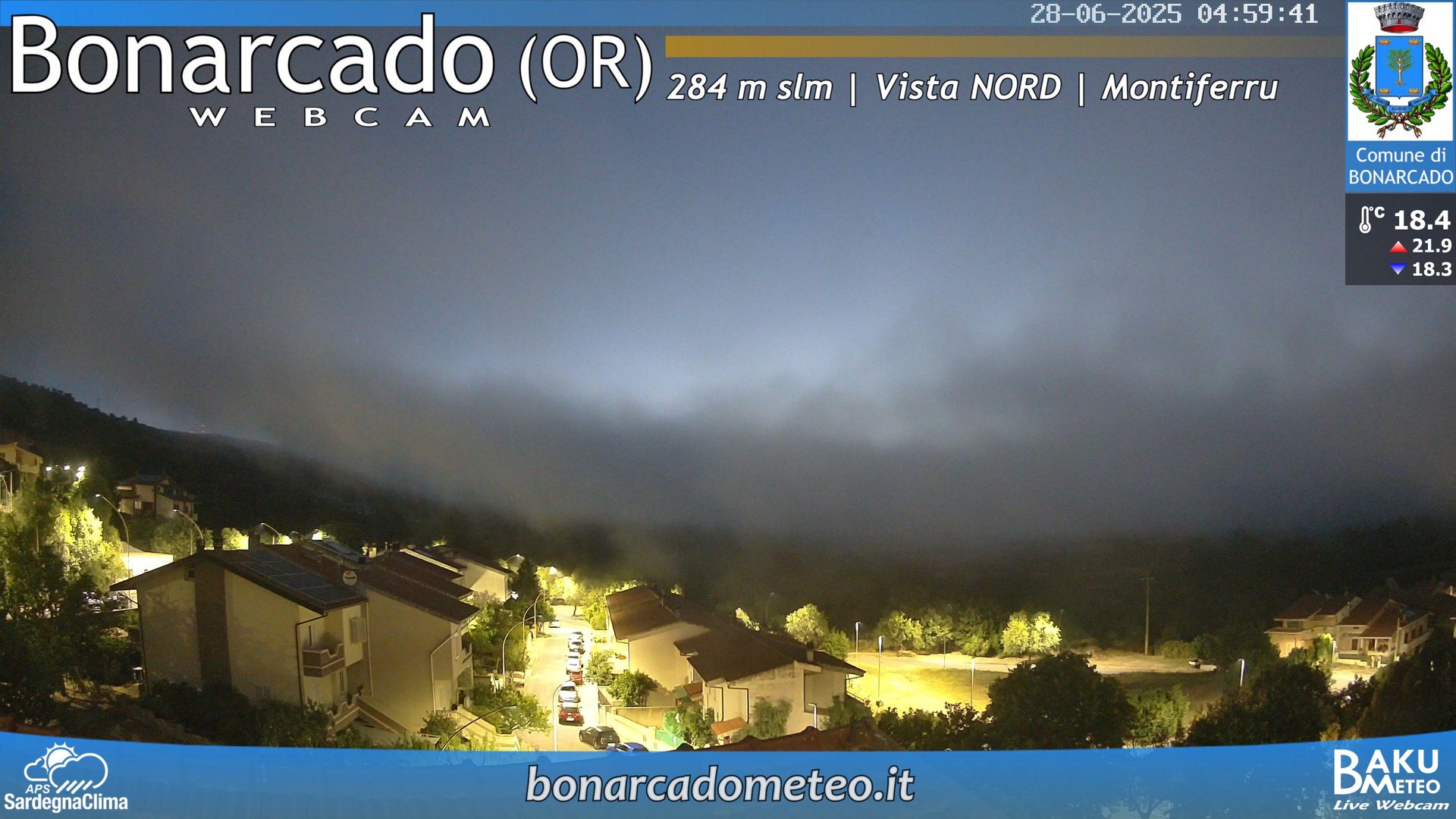 time-lapse frame, Bonarcado NORD webcam