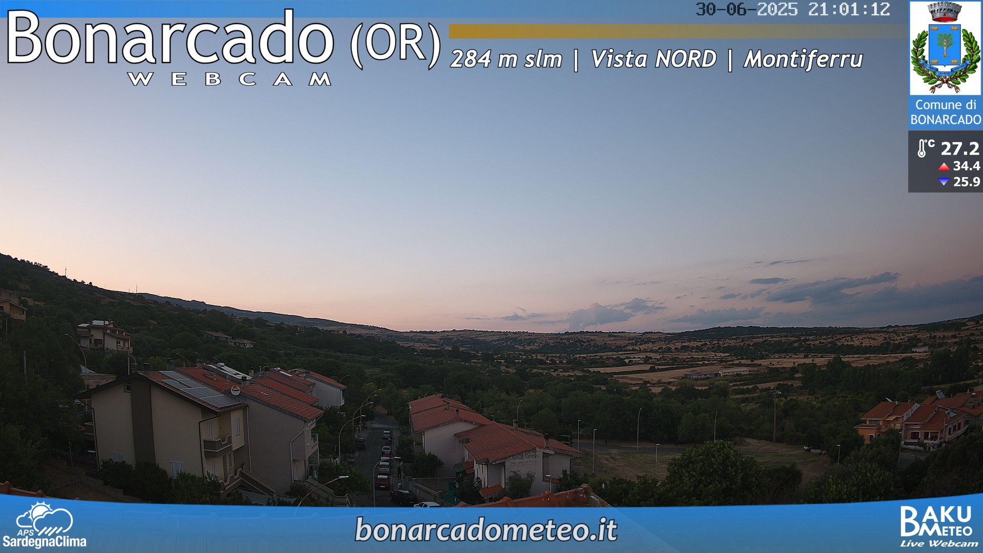 time-lapse frame, Bonarcado NORD webcam