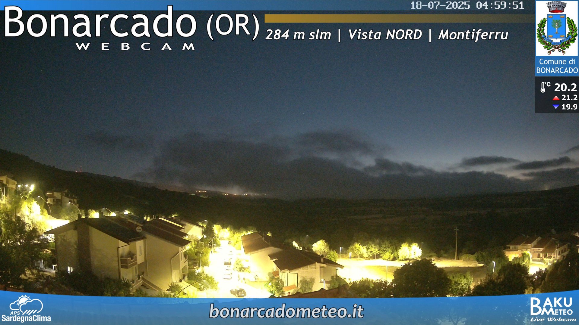 time-lapse frame, Bonarcado NORD webcam