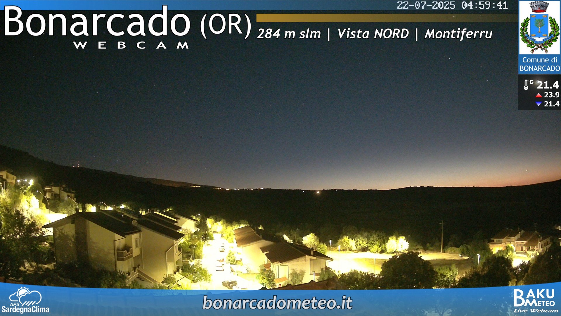 time-lapse frame, Bonarcado NORD webcam
