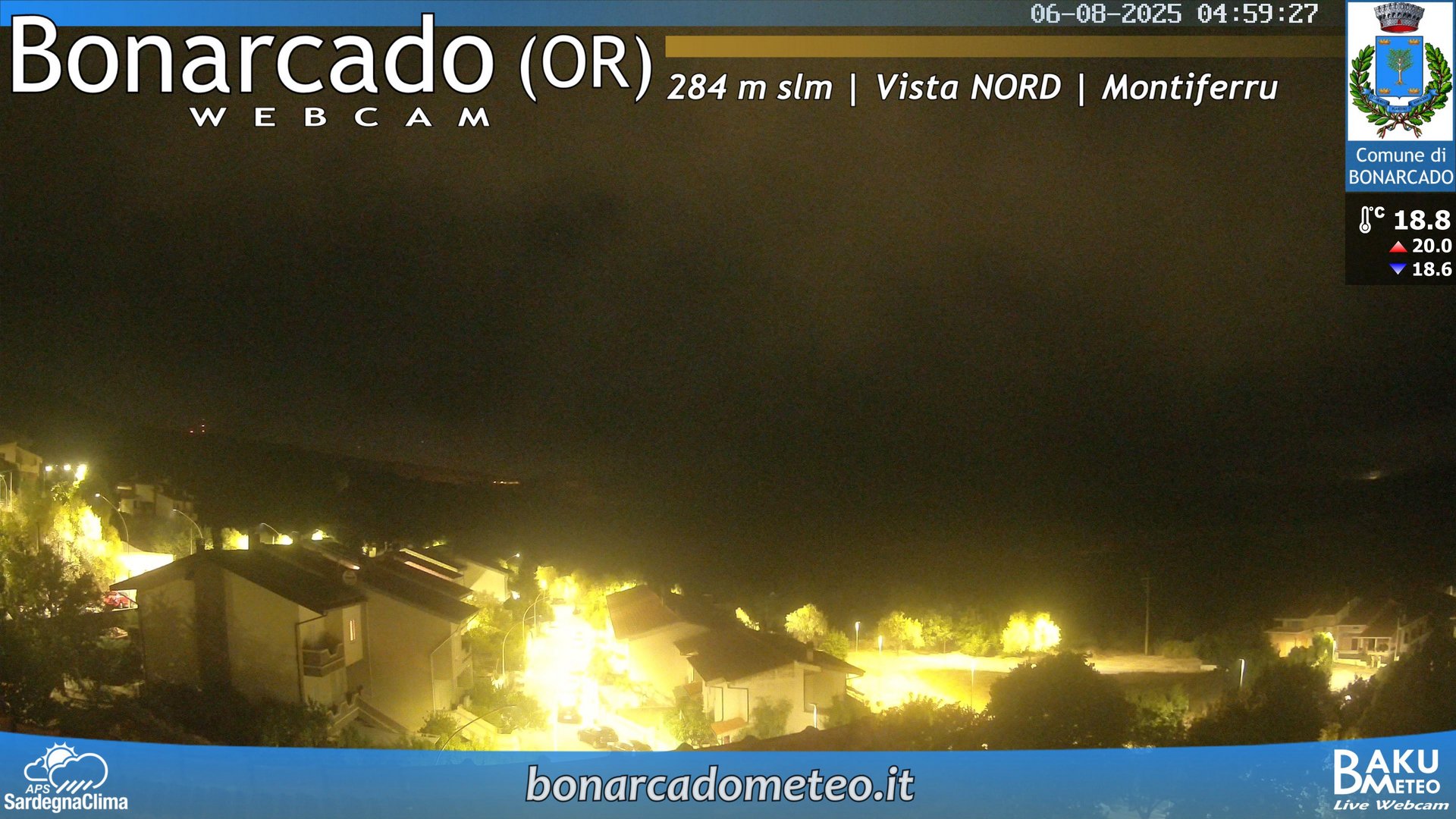 time-lapse frame, Bonarcado NORD webcam