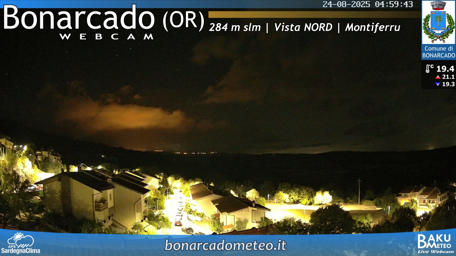 time-lapse frame, Bonarcado NORD webcam