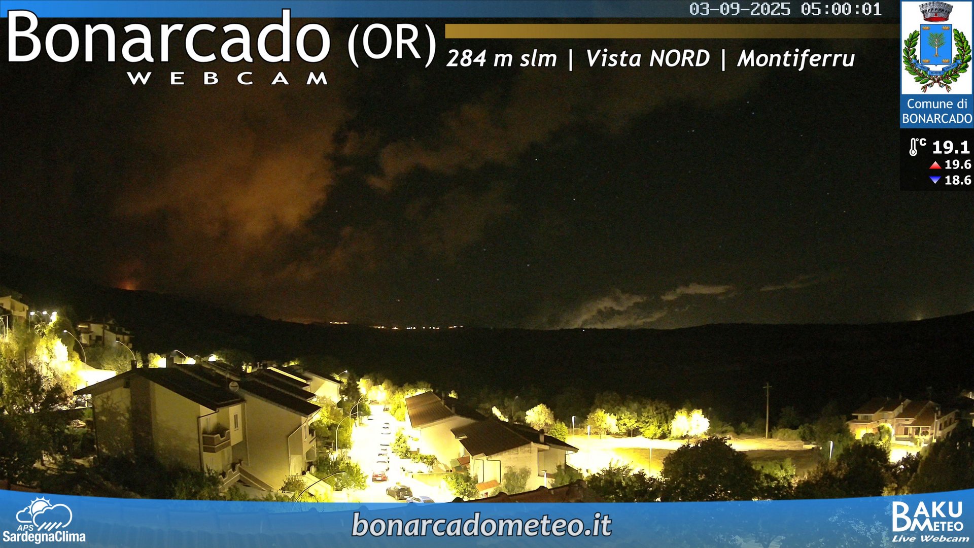 time-lapse frame, Bonarcado NORD webcam