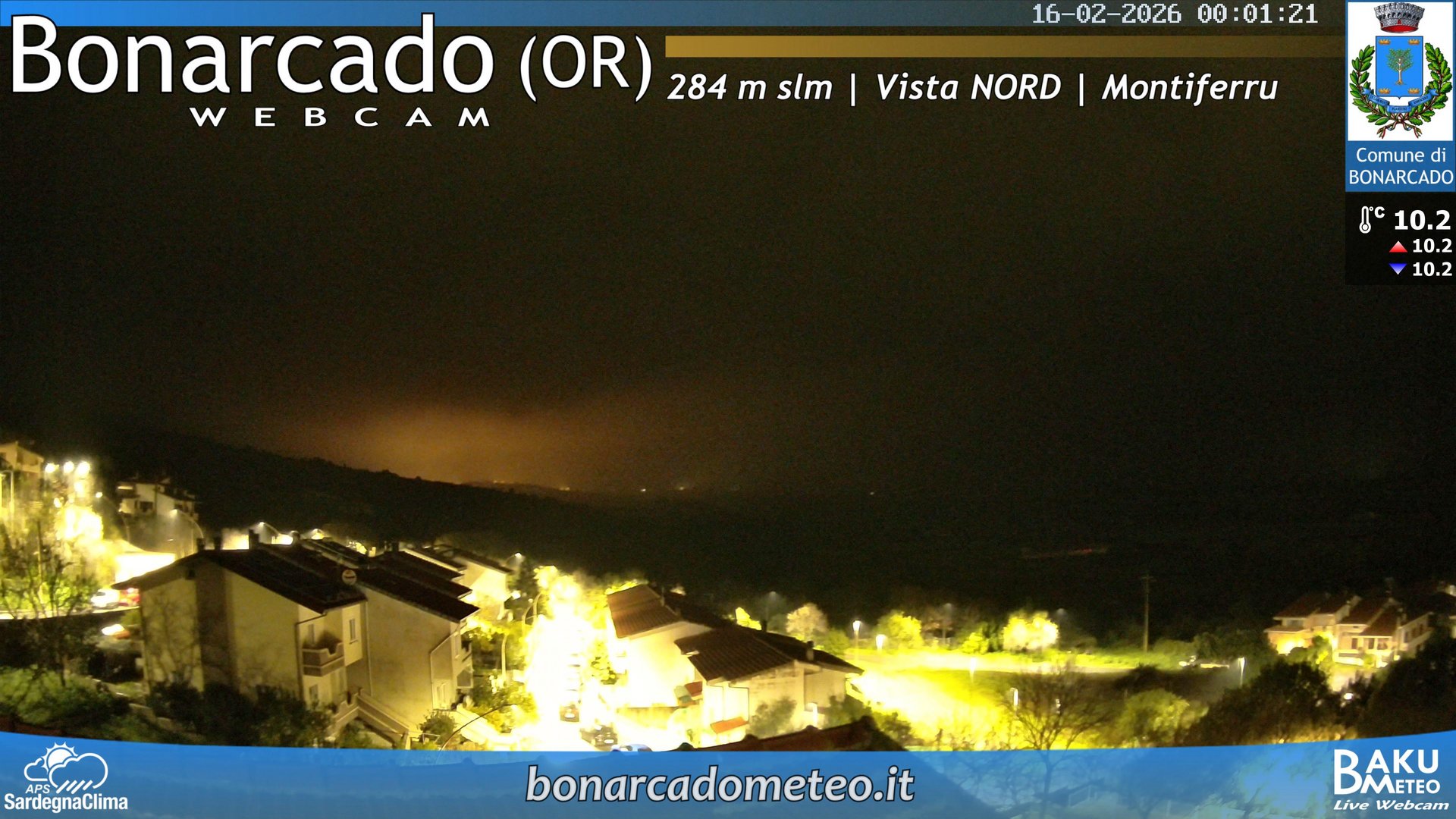 time-lapse frame, Bonarcado NORD webcam