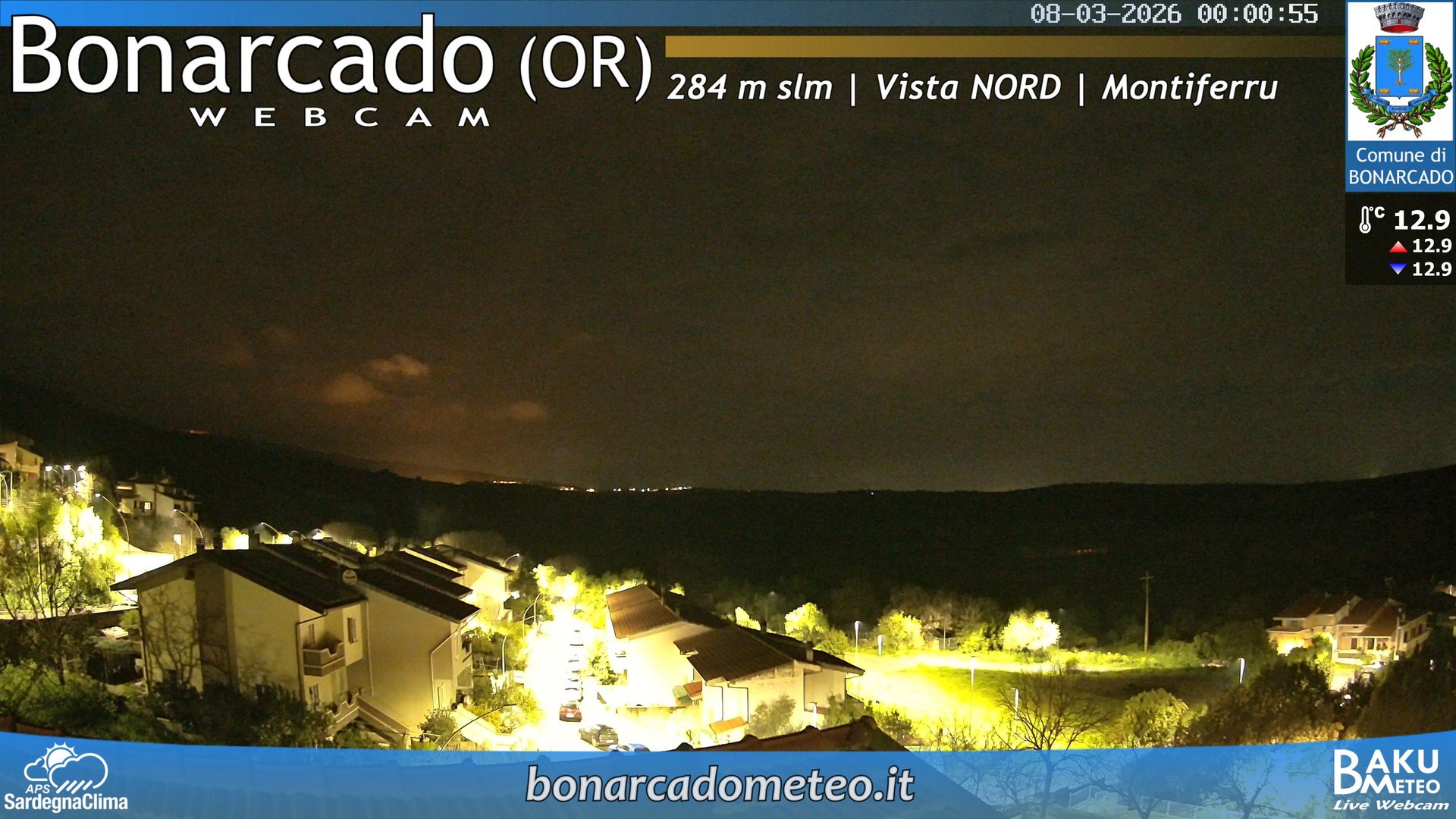 time-lapse frame, Bonarcado NORD webcam