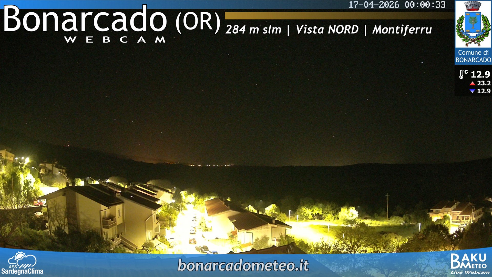 time-lapse frame, Bonarcado NORD webcam