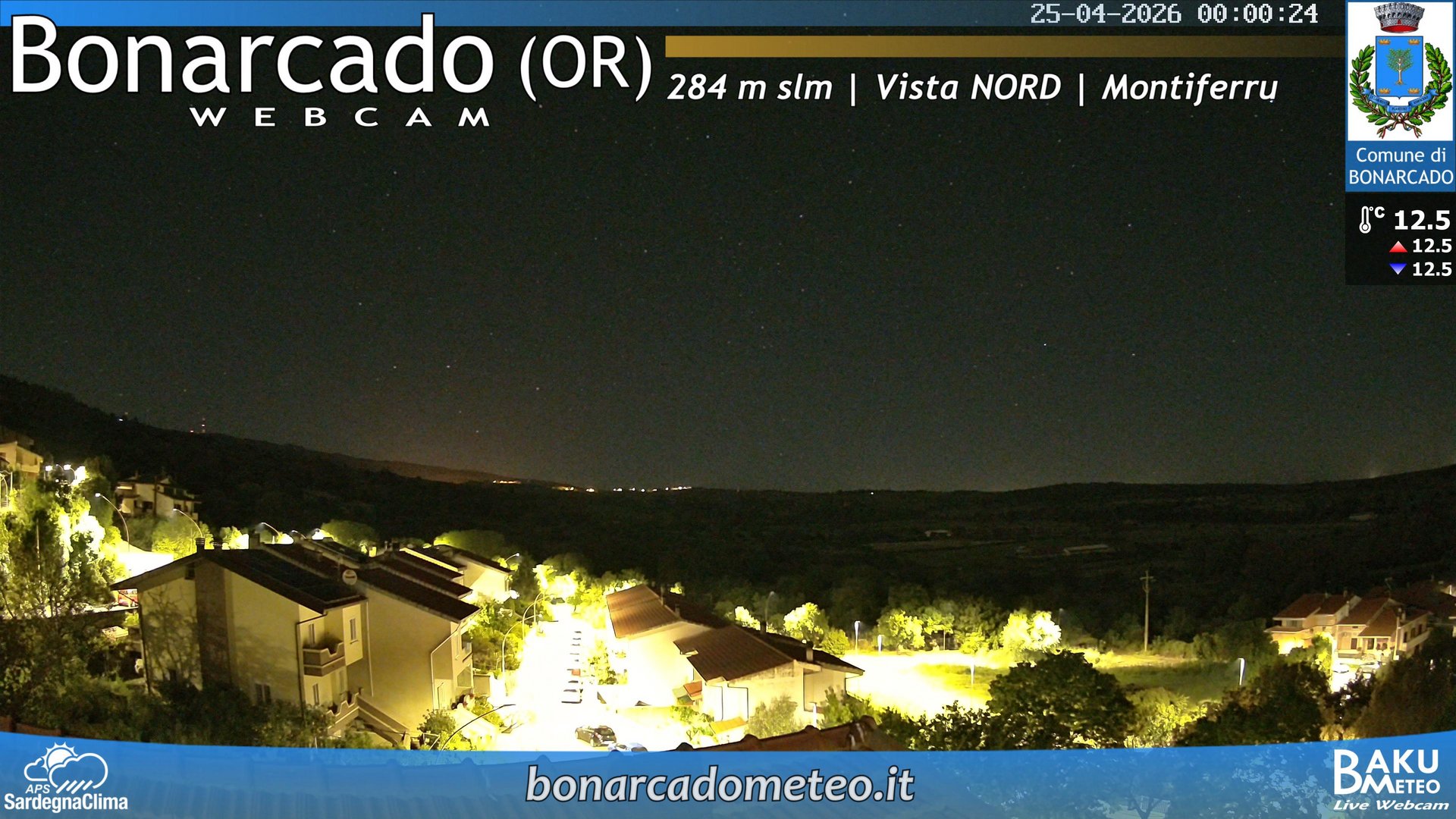 time-lapse frame, Bonarcado NORD webcam