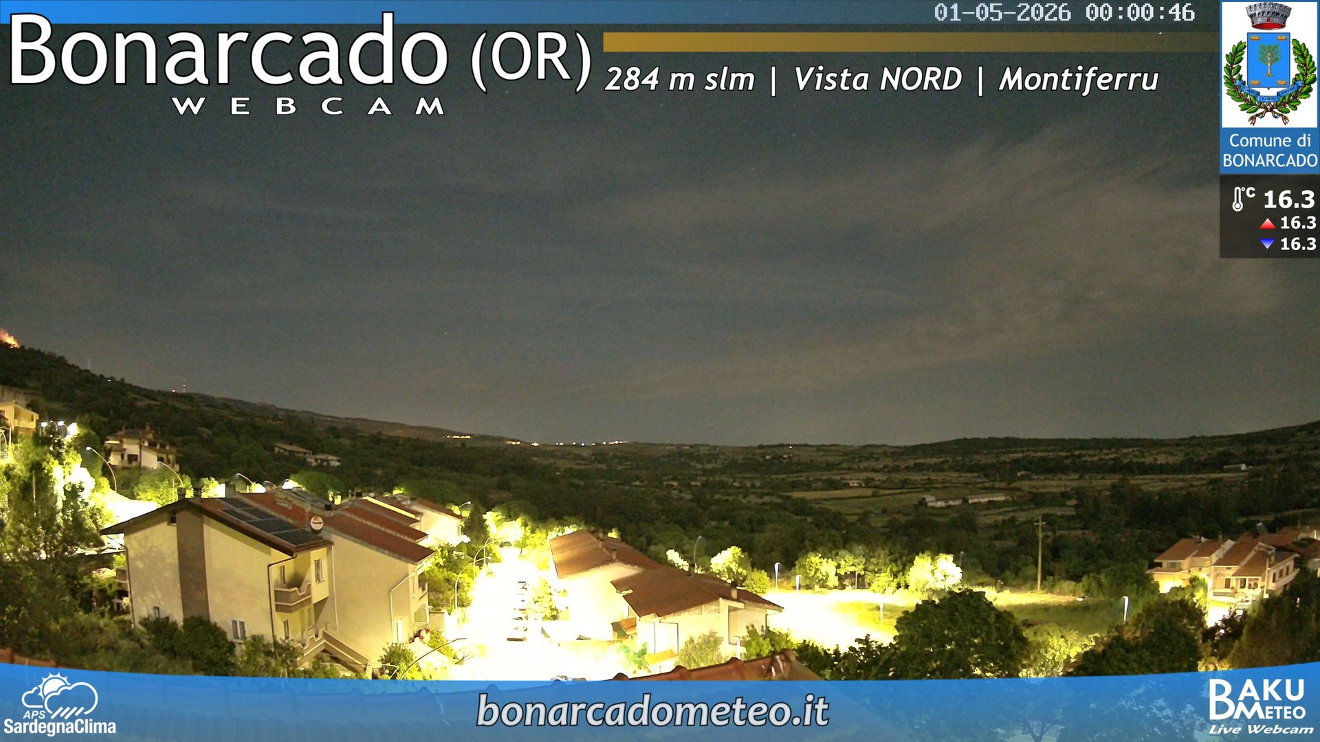 time-lapse frame, Bonarcado NORD webcam