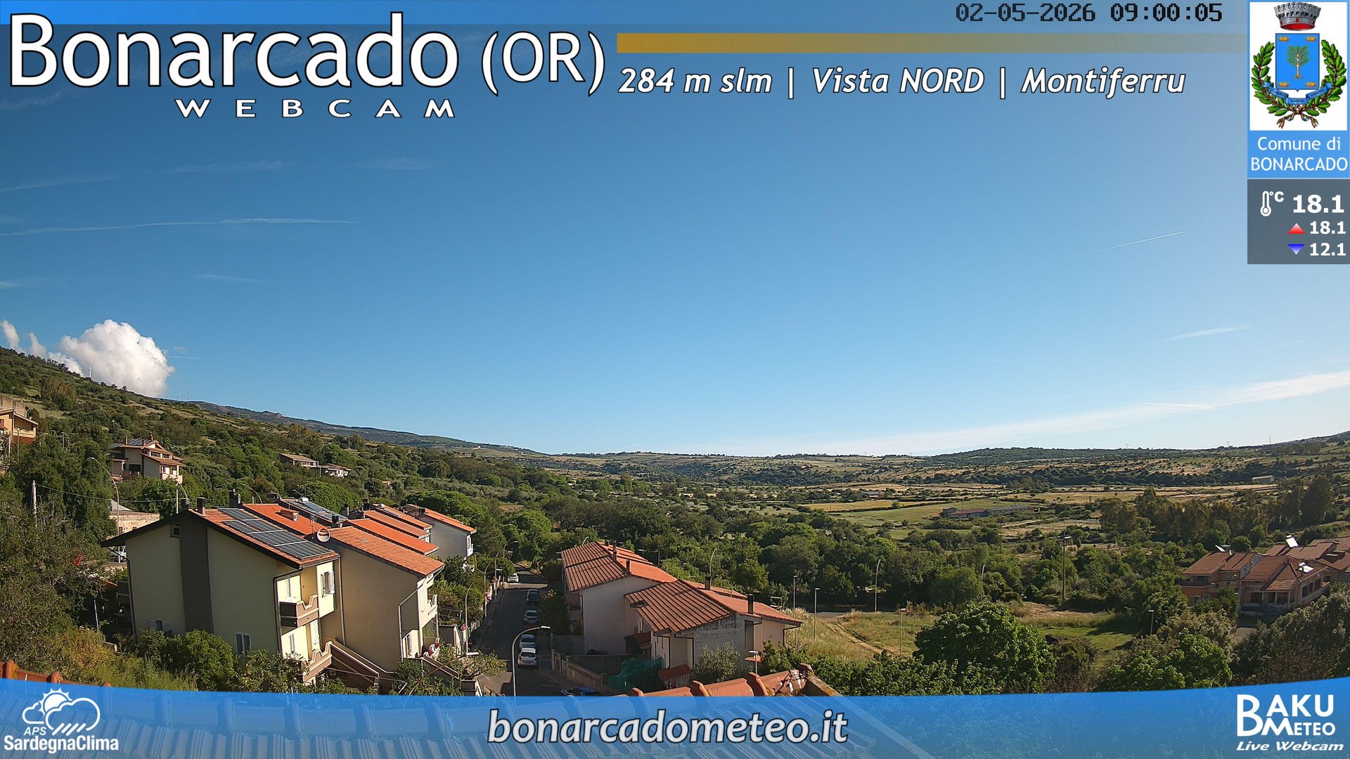 time-lapse frame, Bonarcado NORD webcam