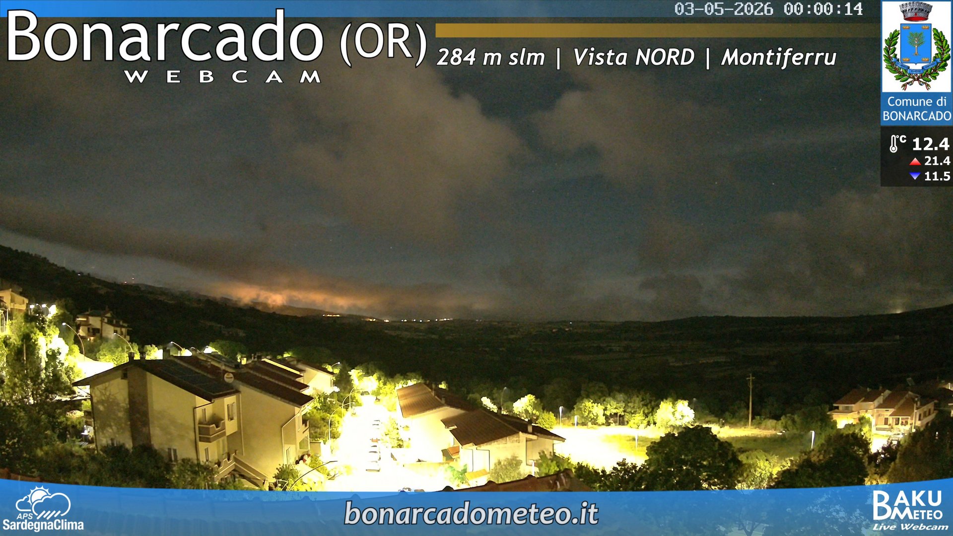time-lapse frame, Bonarcado NORD webcam