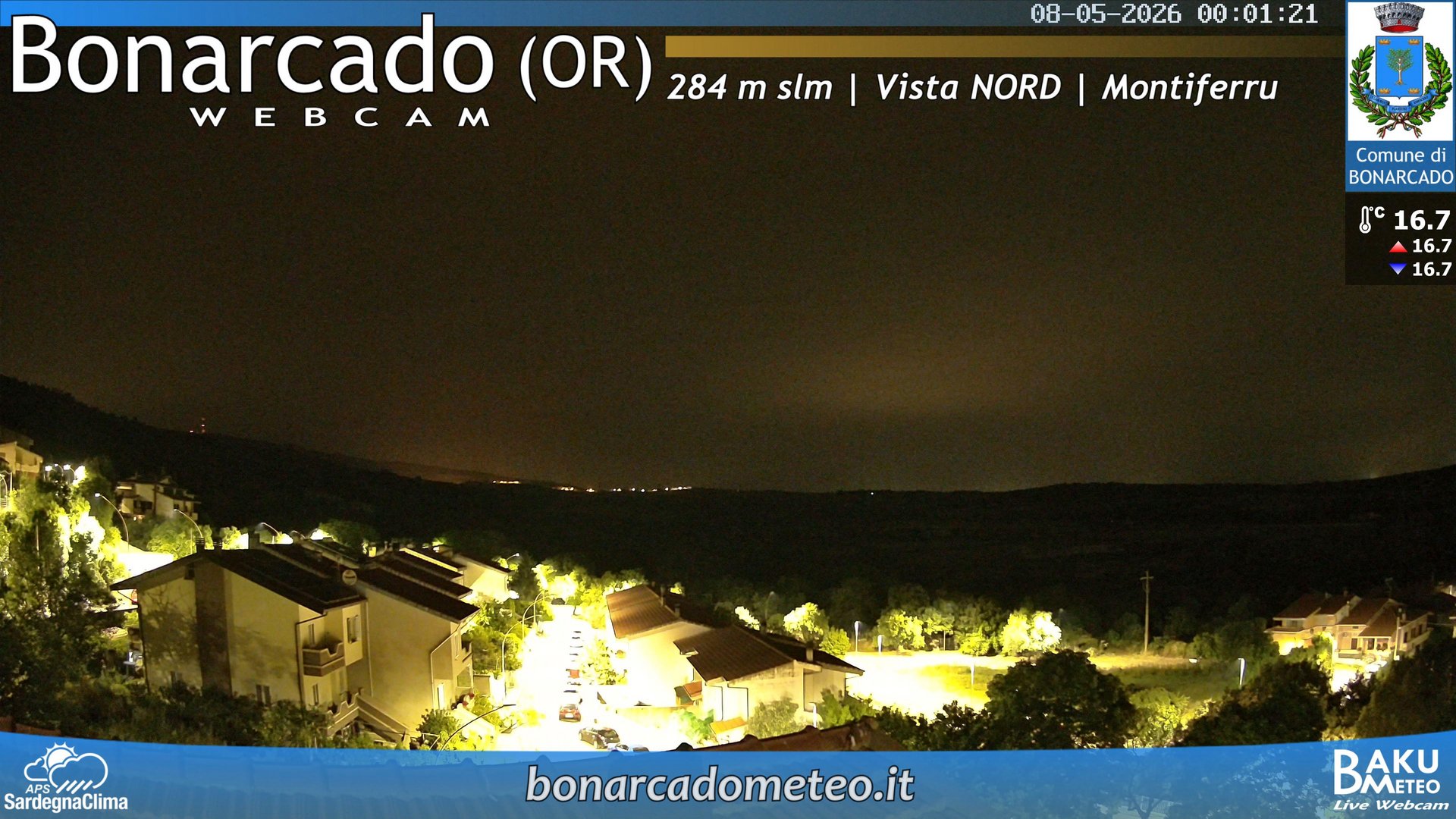 time-lapse frame, Bonarcado NORD webcam