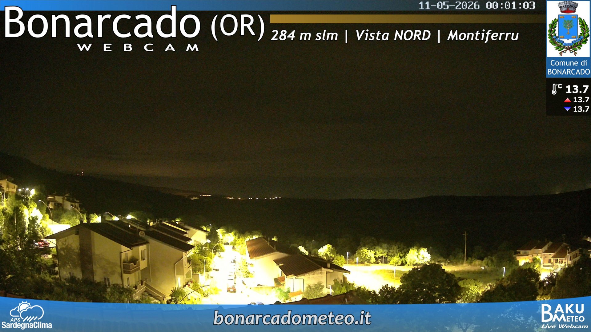 time-lapse frame, Bonarcado NORD webcam