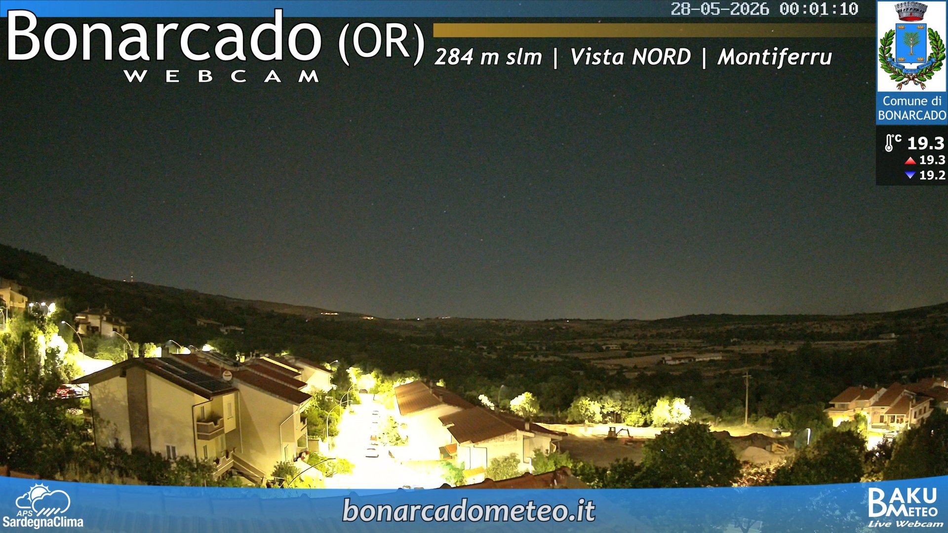 time-lapse frame, Bonarcado NORD webcam
